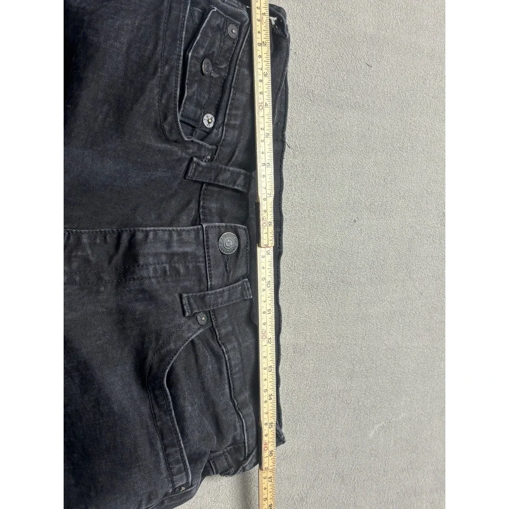 True Religion Rocco Relaxed Skinny Jeans Mens 33 Faded Black Flap Pocket Denim